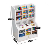 Boîte de rangement multifonctionnelle pour bureau d'étudiant, brosse à peinture, étagères de papeterie, organisateur de bureau, porte-stylo avec tiroirs