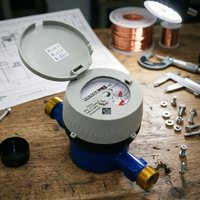 Factory Price Horizontal Volumetric Cold Water Meter DN15 IP68 Protection Brass Material 2.5m3/h Flow Rate OEM Customizable