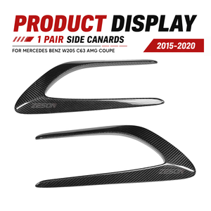 Aérations latérales de garde-boue en fibre de carbone véritable ZESON pour Mercedes-Benz Classe C W205 C63 Coupé Berline Gauche Droite 2015-2021 - Product Image 3
