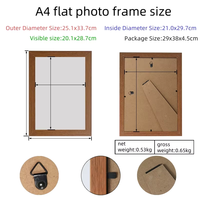 Cadre photo MDF format A4, cadre photo rose noyer, cadre photo de mariage style européen, table rectangulaire en bois, tenture murale, photos