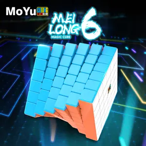 MOYU MeiLong ลูกบาศก์ปริศนาสำหรับเด็ก,พื้นผิวแข็งขนาด6X6