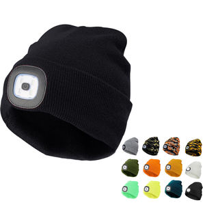 Casquettes <span class=keywords><strong>de</strong></span> course nocturne à LED rechargeables par USB, en tricot acrylique, imprimées en sérigraphie, pour adultes, hommes, promotionnelles - Product Image 5