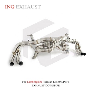 ING pour <span class=keywords><strong>Lamborghini</strong></span> <span class=keywords><strong>LP</strong></span> <span class=keywords><strong>610</strong></span> Catback 2014 + <span class=keywords><strong>Huracan</strong></span> 5.2 V10 LP580-2 LP610-<span class=keywords><strong>4</strong></span> ou EVO soupape d'échappement Catback en acier inoxydable - Product Image 4
