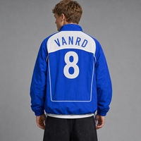 Veste coupe-vent vintage personnalisée, imprimé maille, demi-zip, pull-over, veste rétro pour l'entraînement au football, veste coupe-vent pour homme, veste en nylon