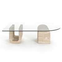 Table centrale en travertin-Table basse en pierre