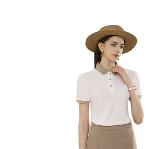 เสื้อเชิ้ตผู้ชายผ้าฝ้ายทนทาน ลายเรียบ แขนสั้น สีตามสั่ง โลโก้ด้านหน้า ผลิตจากผ้าถัก สไตล์ลำลอง - Product Image 2