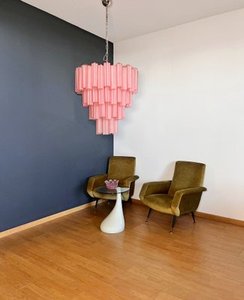 Xu Hướng Mới Pháp Thiết Kế Màu Hồng Thủy Tinh Nghệ Thuật Đèn Chùm Chiếu Sáng Treo Đèn Treo Đèn Đèn Đèn - Product Image 4