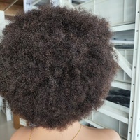 Perruque Bob Courte Afro Frisée Kinky 4C en Cheveux Brésiliens Remy, Sans Colle, Faite à la Machine, Densité 280%, Couleur Naturelle pour Femmes Noires