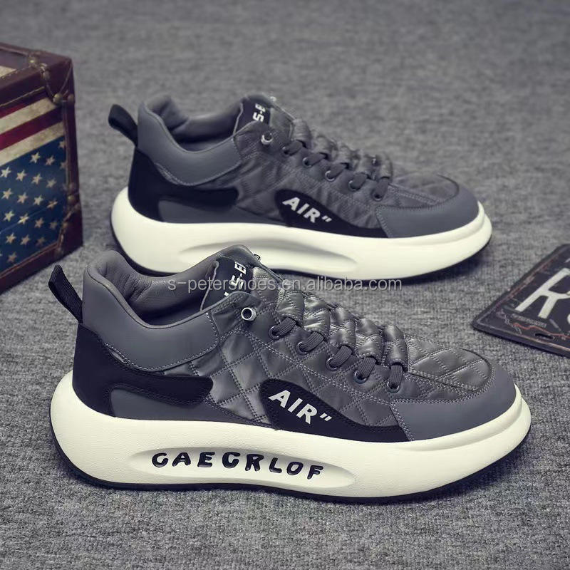 Zapatos de suela gruesa para hombre, zapatillas deportivas informales,  novedad