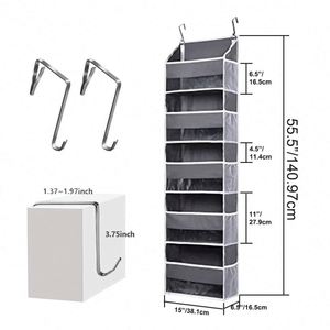 Anti Falling Hanging Wall Organizer Cabinet Storage Basket With Sided Pockets and Mesh <b>Bags</b> - Product Image 1