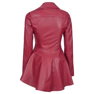 शैली में छोटे सुइड डेनिम सेक्सी शेर्पा बमवर्षक ब्लू टॉप की सवारी करने वाली शेर्पा बॉम्बर हुडी डिजाइन जिपर महिला चमड़े की जैकेट - Product Image 4