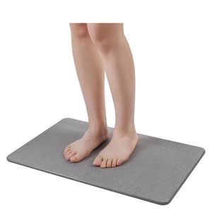 Tapis de bain en diatomite fabriqué à la machine, écologique, couleur unie, super absorbant, séchage rapide, antidérapant, en pierre naturelle, vente en gros - Product Image 1