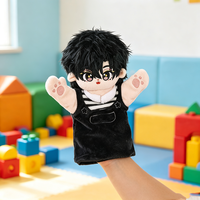 Marionnette à main personnalisée en peluche, poupée anime, jouet doux, conception personnalisée, fabricant OEM ODM, vente en gros