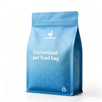 Sacs à fond plat pour aliments pour chiens, imprimés sur mesure, recyclables, haute barrière, avec fermeture à huit côtés, 1 kg, 3 kg, 5 kg, sac à soufflet EVOH