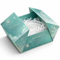 Boîte d'emballage en carton rigide de luxe avec logo personnalisé, laminage brillant, gaufrage, double porte, fermeture magnétique pour lotion de soin de la peau