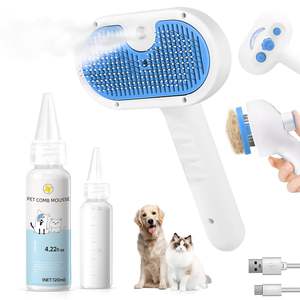 Cepillo Peine Masajeador a Vapor para Mascotas Gatos de Plástico para Aseo y Eliminación de Pelo - Product Image 1