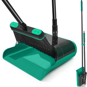 Ensemble de <span class=keywords><strong>balai</strong></span> à poussière grand peigne <span class=keywords><strong>pliable</strong></span> à long <span class=keywords><strong>manche</strong></span> pour la rotation pelle à poussière et ensemble de balais outils de nettoyage - Product Image 1
