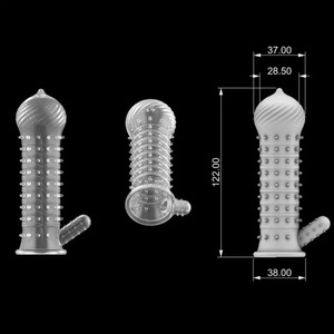 Nouveaux étuis en silicone pour pénis, produits pour prolonger les rapports sexuels, anneaux de pénis pour les doigts, ensemble de préservatifs pour adultes pour hommes, durée plus longue - Product Image 6
