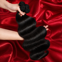 Extensions de cheveux humains lisses naturels 1B, soyeux et raides comme des baguettes, double trame, vente en gros pour revendeurs de cheveux