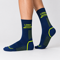 Chaussettes de cyclisme personnalisées OEM ODM, chaussettes de compression à séchage rapide, chaussettes de sport respirantes avec logo personnalisé, faible MOQ
