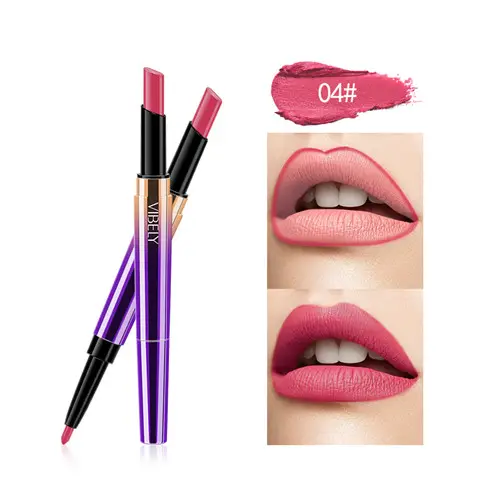 Hot Selling Beauty Cosmetic Double Side Matte Lipstick Lip Liner Private Label Lipstick