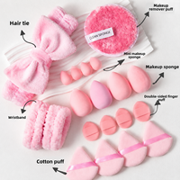 Kit de 18 éponges à poudre premium sans latex, absorbantes, avec bandeau et bracelet, fournitures cosmétiques