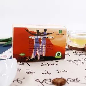 Açúcar notas verdes frescas do chá do equilíbrio para regular o chá do equilíbrio do açúcar no sangue elevado para o chá erval do equilibrador