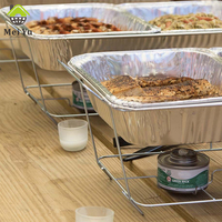 Plateau de service en gros, présentoir de fête d'hôtel, chauffe-plat, Kit de support de Buffet, support de chauffe-plat jetable