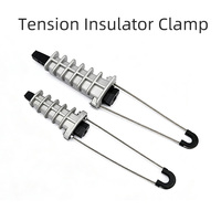 Pince de tension pour câble à fibre optique avec embout de fixation et gaine de protection pour kit de matériel de pose de lignes de transmission aériennes