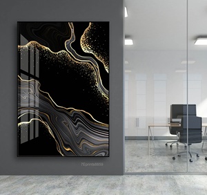 Dipinto Murale <span class=keywords><strong>per</strong></span> Soggiorno, Pittura Moderna in Cristallo e Porcellana, Opera d'Arte Astratta <span class=keywords><strong>per</strong></span> Hotel, Stampa Acrilica - Product Image 2