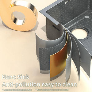 Évier de cuisine carré noir en nid d'abeille en acier inoxydable avec style de rinçage en <span class=keywords><strong>verre</strong></span> adapté au restaurant de l'hôtel - Product Image 6