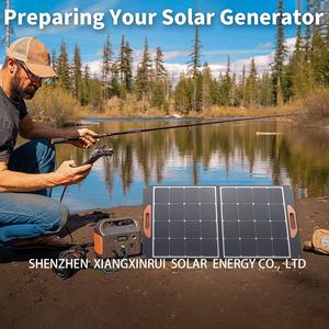 แผงโซลาร์เซลล์พับได้แบบโมโนคริสตัลไลน์ 120 วัตต์ สำหรับโคมไฟ/ไฟ/หลอดไฟ ชาร์จเร็ว พกพาสะดวก กันน้ำ เหมาะสำหรับการเดินทางและตั้งแคมป์ - Product Image 5