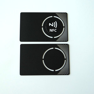 CR80 sang trọng NFC kim loại thẻ kinh doanh với hollowout cutout hiệu ứng Matt Đen/Frosted kết thúc cho khách sạn sử dụng phương tiện truyền thông xã hội chia sẻ - Product Image 4
