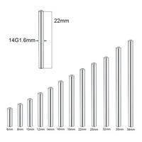 >ASTM F136 Implant-Grade Titanium Straight Barbell Internally Threaded Piercing Jewelry Wholesale