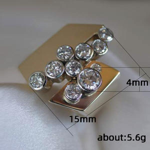 Anello da Donna F297 in Oro Massiccio 18K con Diamante Taglio Brillante Rotondo Colore D Naturale, Fede Nuziale con Pietre Laterali - Product Image 3