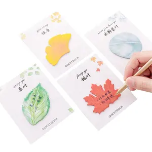 Promoção Criativo Sticky Notes Portátil Bonito Memo Pad Maple Leaf Shape Sticky Notes