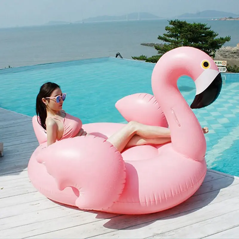 Büyük şişme Flamingo 60 inç Unicorn havuz yüzen tüp yüzme simidi daire su yatağı yatak yetişkin havuzu oyuncaklar parti