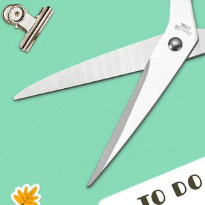 Office Scissors Stainless Steel Black Handle Straight Head For Home Paper Cutting Trimming Thread Ends Multi Purpose Use - Product Image 3