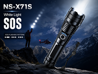 Lampe torche LED rechargeable COB super lumineuse avec zoom, étanche IP55, corps en alliage d'aluminium, XHP50, usage industriel, USB, camping, tactique