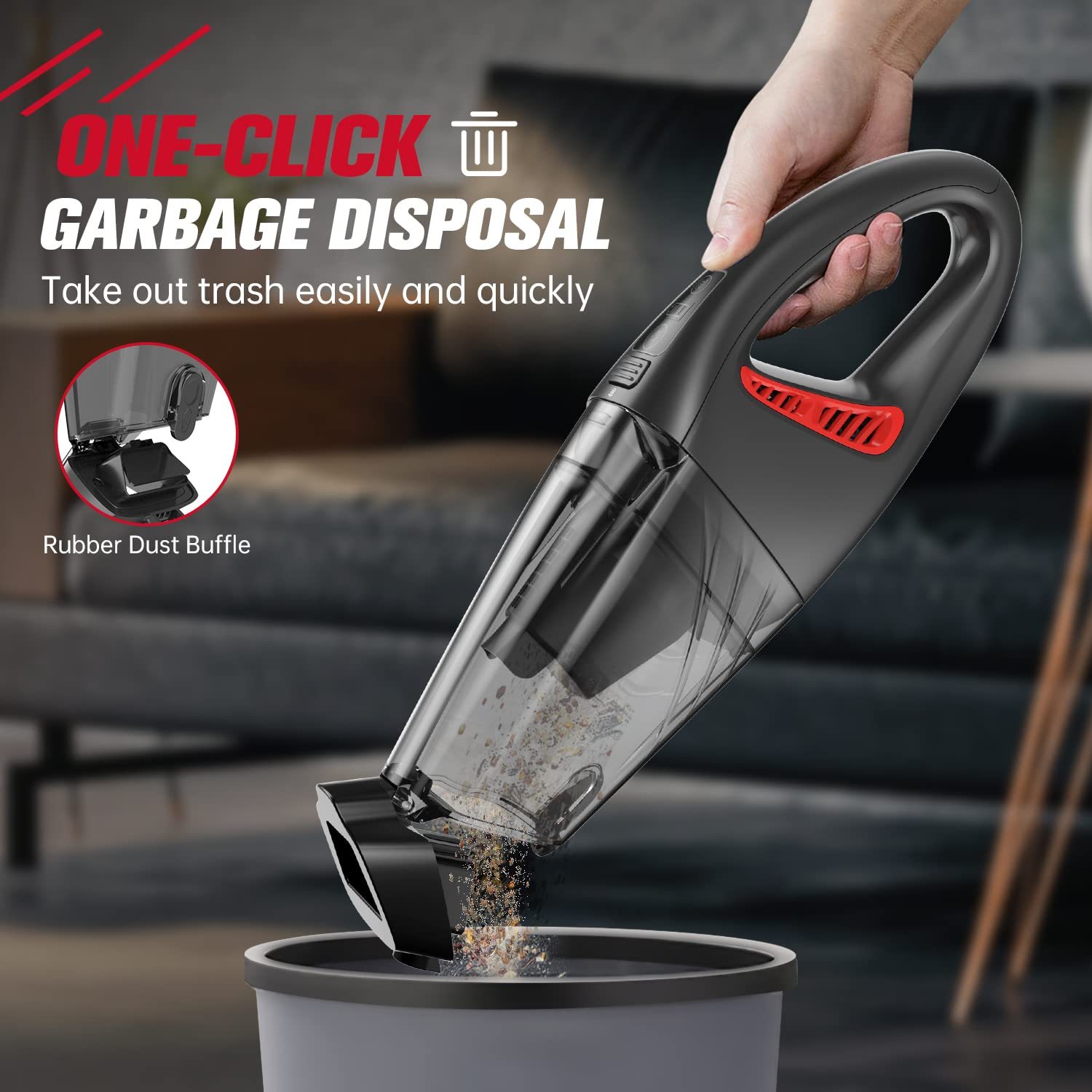 Portable Cyclone Vacuum Cleaner – Battery-Operated Handheld Vacuum for Car & Home - View 2