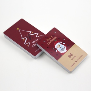 Cartes cadeaux en plastique de Noël, impression à chaud, carte PVC professionnelle avec perles LED - Product Image 3