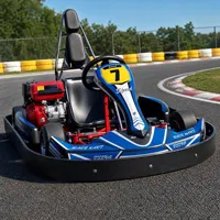 Go Kart de Carreras para Adultos, para Parque, Circuito Profesional, Motor de Gasolina de 270cc y 4 Tiempos, Chasis Robusto Todoterreno, Aprobado por la CE