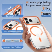 Coque de téléphone magnétique pour iPhone 18 Pro Max, iPhone 17, iPhone 17 Pro Max, transparente, bicolore, antichoc, épaissie, anti-chute