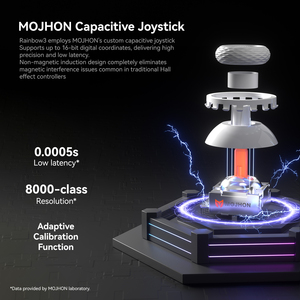 Manette de jeu Mojhon <span class=keywords><strong>Rainbow</strong></span> 3 CH3 2000Hz avec joystick capacitif NearLink, 16 boutons micro-interrupteurs, RGB, compatible PC, <span class=keywords><strong>Switch</strong></span>, iOS, Android - Product Image 3