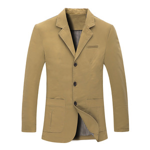 Herenkostuum van katoen, éénknoops, voorjaar/herfst, modieus, ademend, zakelijk casual <span class=keywords><strong>blazer</strong></span> - Product Image 2
