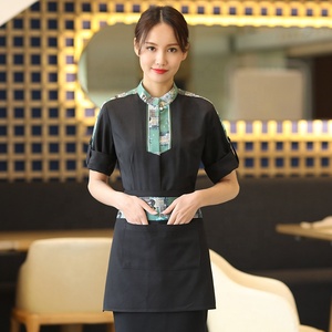 เสื้อยูนิฟอร์มผู้หญิงคลาสสิกสำหรับอุตสาหกรรมอาหารบริกรสาวเสิร์ฟอาหารร้านอาหารโรงแรมบาร์ร้านกาแฟ - Product Image 6
