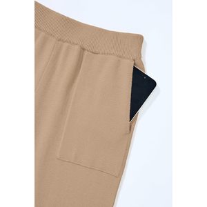 FOXA Women's <b>Knit</b> Sweater <b>Set</b> Long Sleeve Pullover Wide Leg Pants Casual Loungewear Two Piece Outfit - Product Image 6