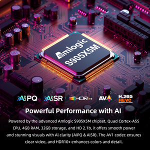 Boîtier <span class=keywords><strong>TV</strong></span> <span class=keywords><strong>Android</strong></span> Zoku Amlogi S905X5M C9 WiFi6 HD ultra AI-SR 128 Go, décodage 8K, résolution <span class=keywords><strong>Android</strong></span> 14, décodeur - Product Image 4