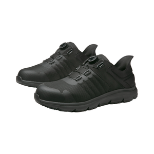 Negro todavía hebilla giratoria trabajo hombres senderismo antideslizante y zapatos de seguridad a prueba de aceite con punta de acero de metal estándar de la UE - Product Image 5