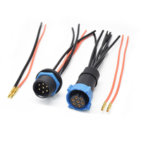 7-poliger IP68 Wasserdichter Messing Vergoldeter Rundsteckverbinder Industrieller Stecker Buchse Stromanschluss 40A Nennstrom